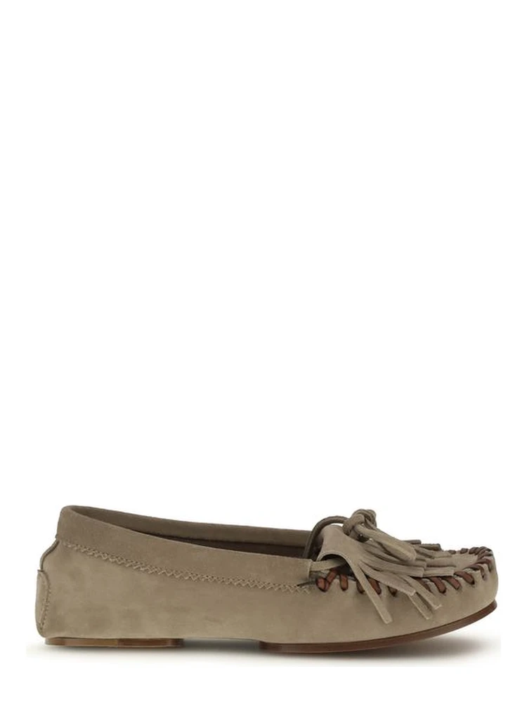 Gray Calf Leather Bos Taurus Moccassin