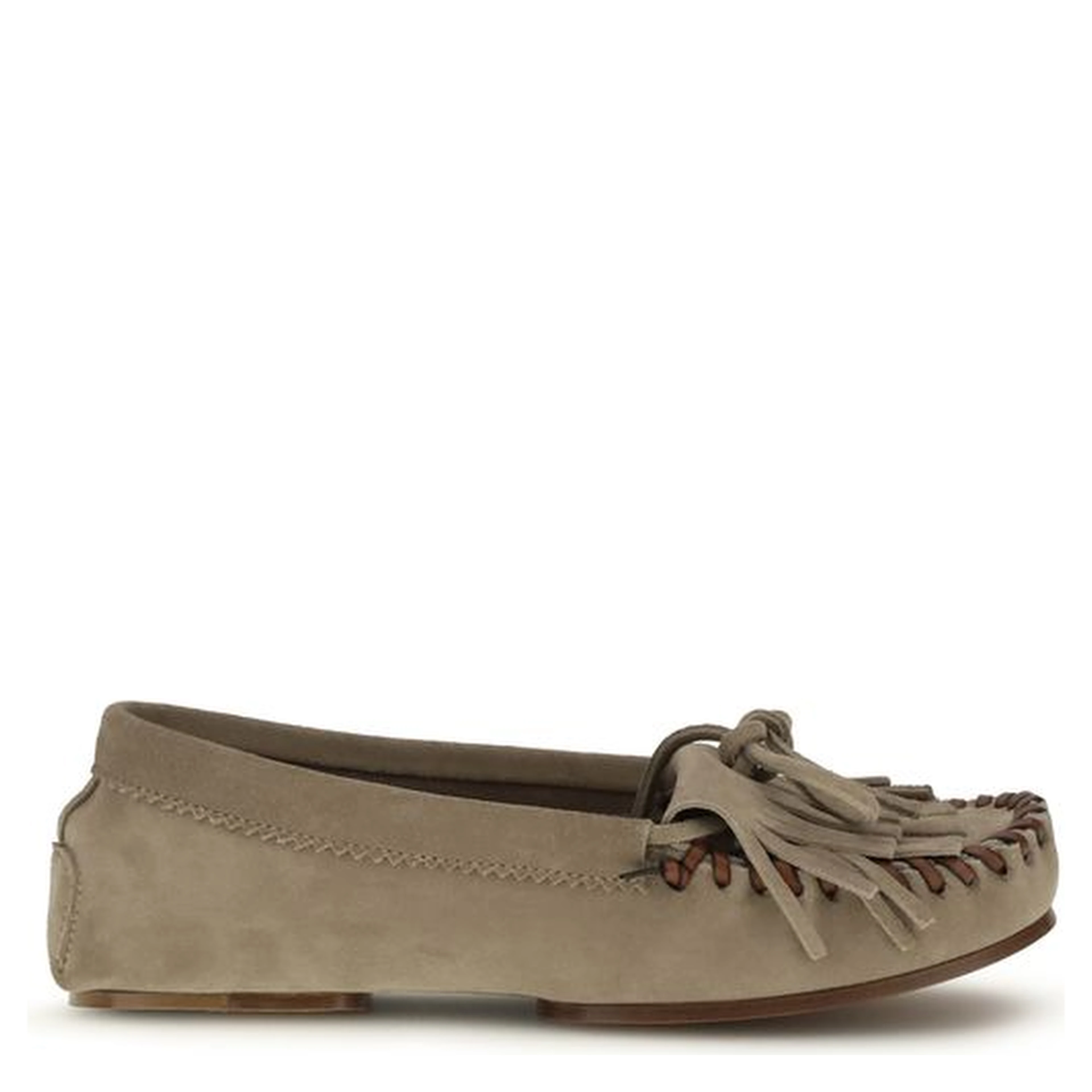Gray Calf Leather Bos Taurus Moccassin