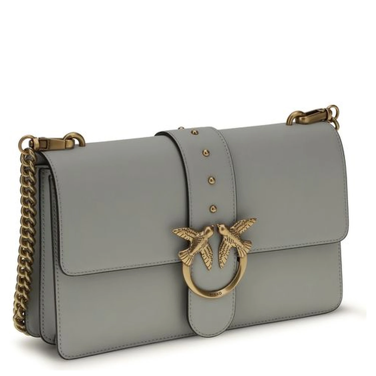 Gray Calf Leather Bos Taurus Shoulder Bag