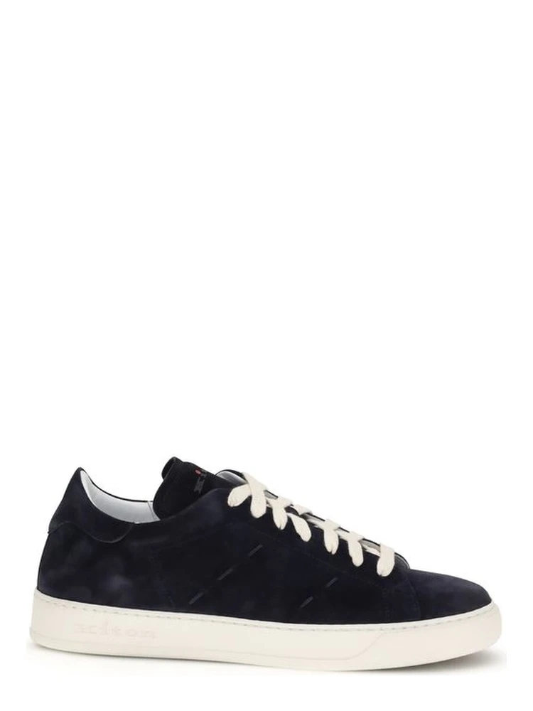 Blue Calf Leather Bos Taurus Low Top Sneakers