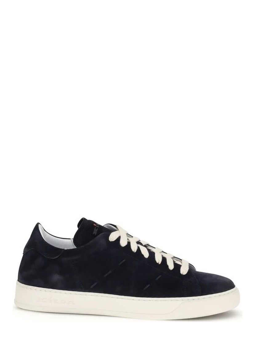 Blue Calf Leather Bos Taurus Low Top Sneakers