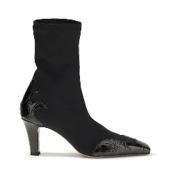 Black Calf Leather Bos Taurus Ankle Boots