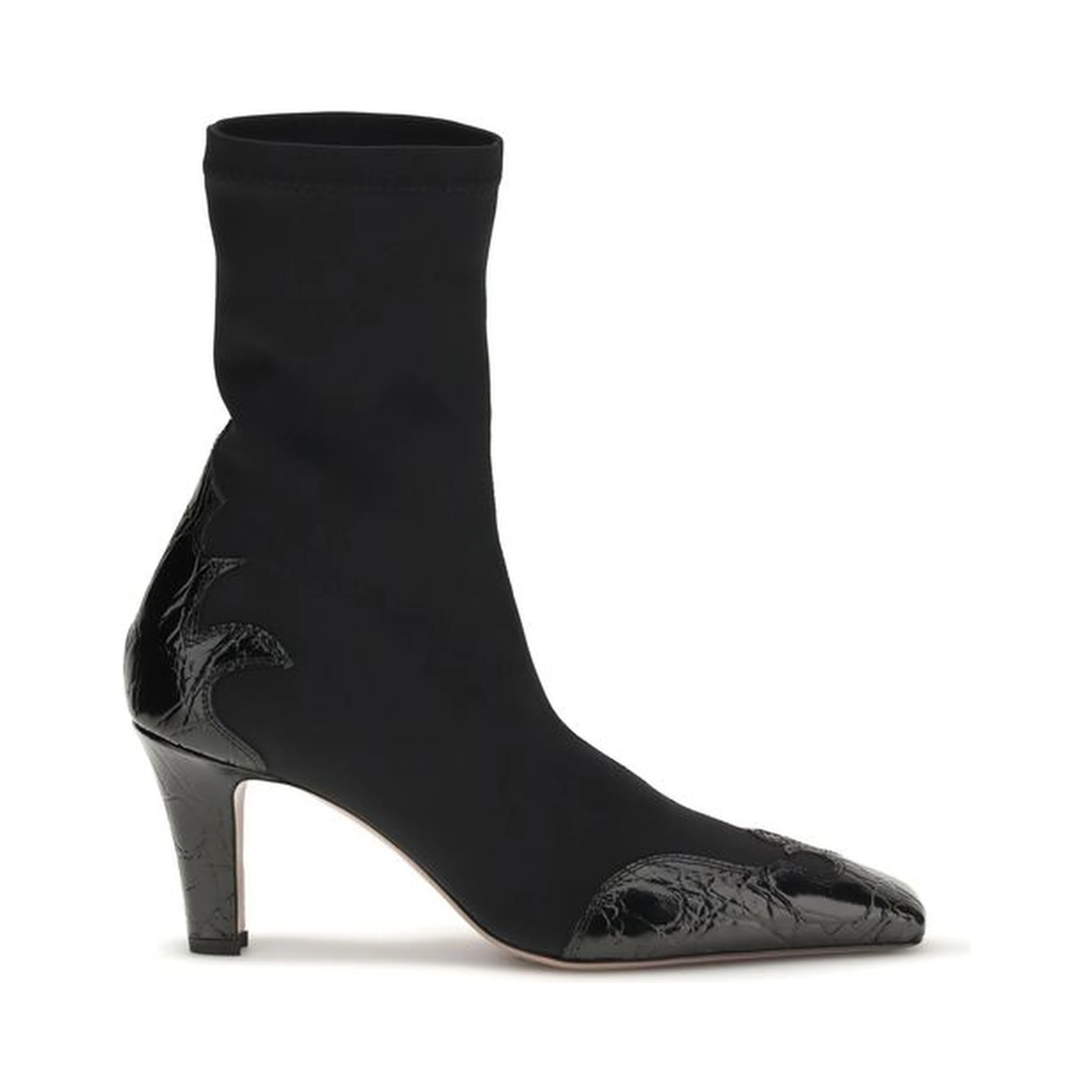 Black Calf Leather Bos Taurus Ankle Boots