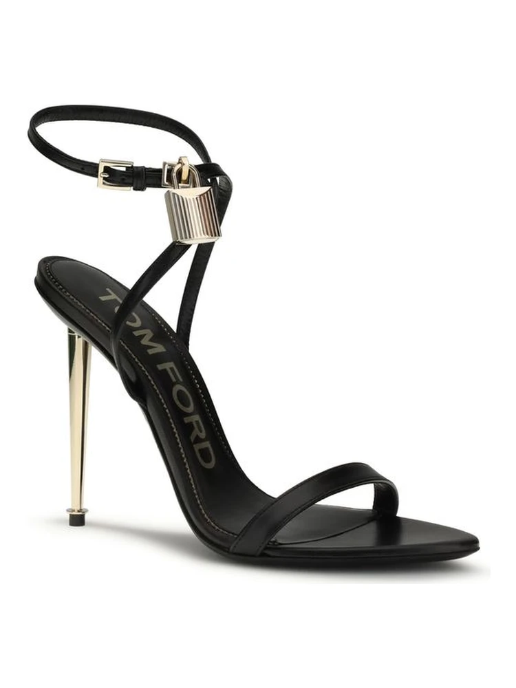 Black Goatskin Stiletto Heel Sandals alternative