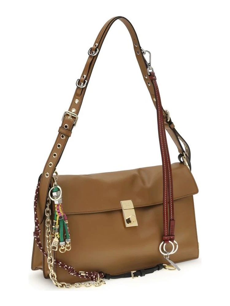 Beige Calf Leather Bos Taurus Shoulder Bag alternative