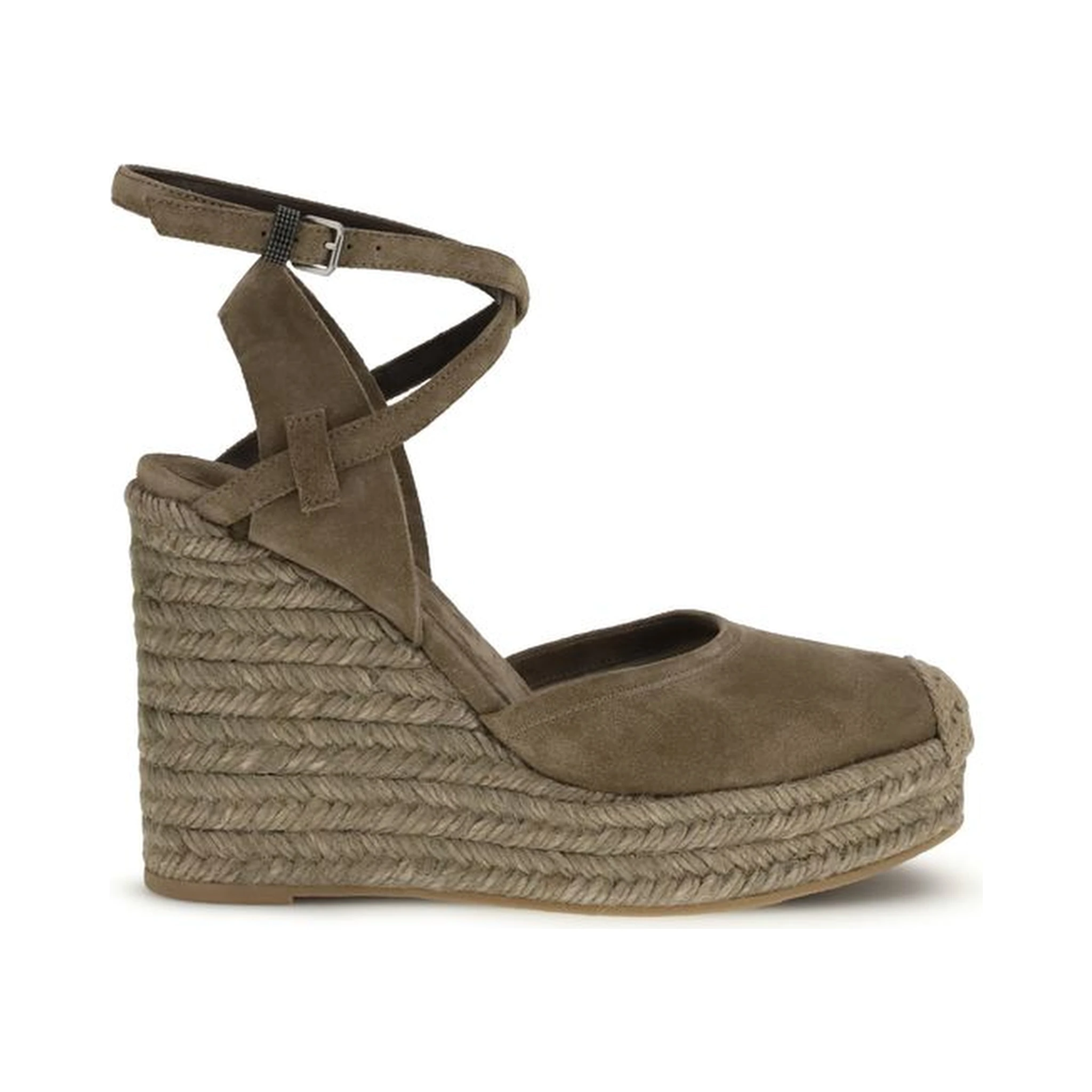 Beige Calf Leather Bos Taurus Espadrilles