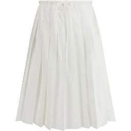White Cotton Long Skirt