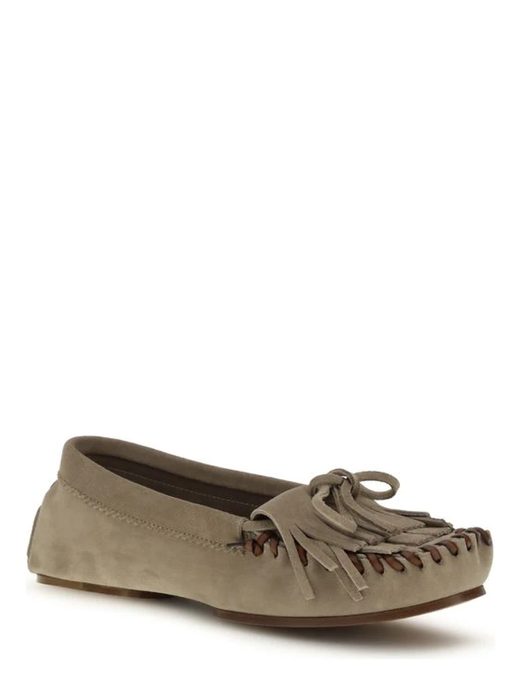 Gray Calf Leather Bos Taurus Moccassin alternative
