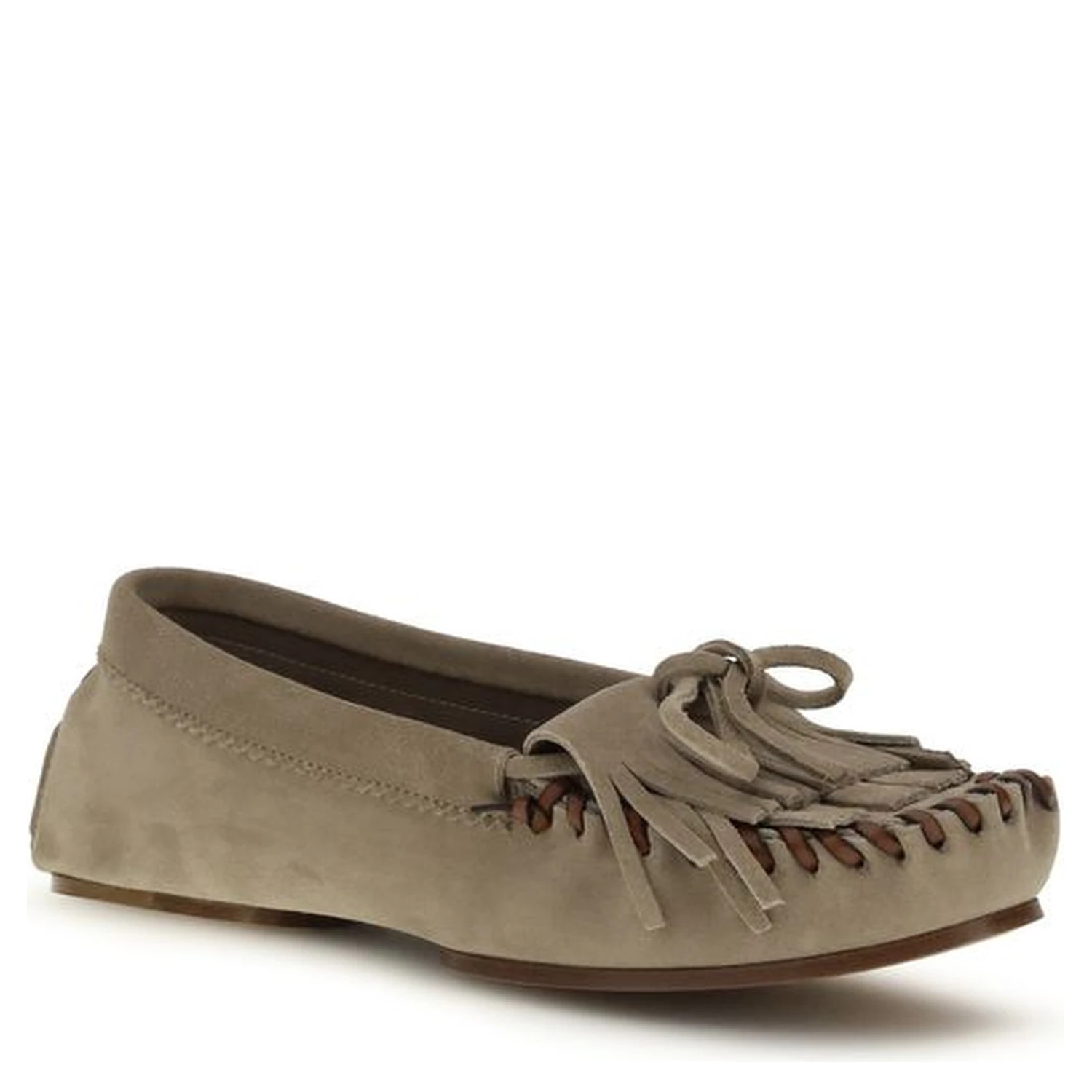 Gray Calf Leather Bos Taurus Moccassin
