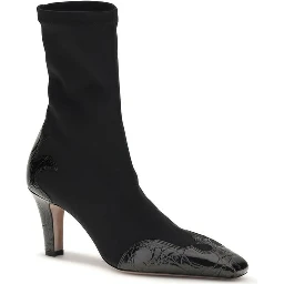 Black Calf Leather Bos Taurus Ankle Boots