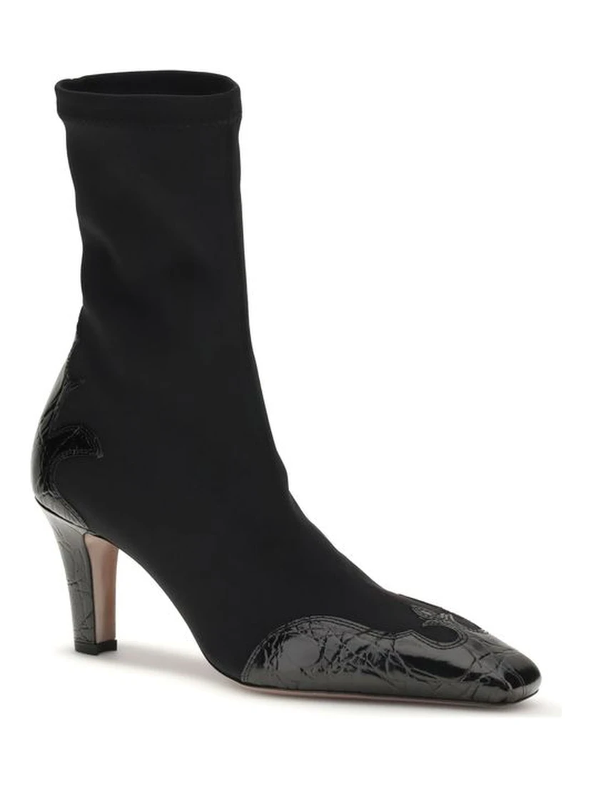 Black Calf Leather Bos Taurus Ankle Boots