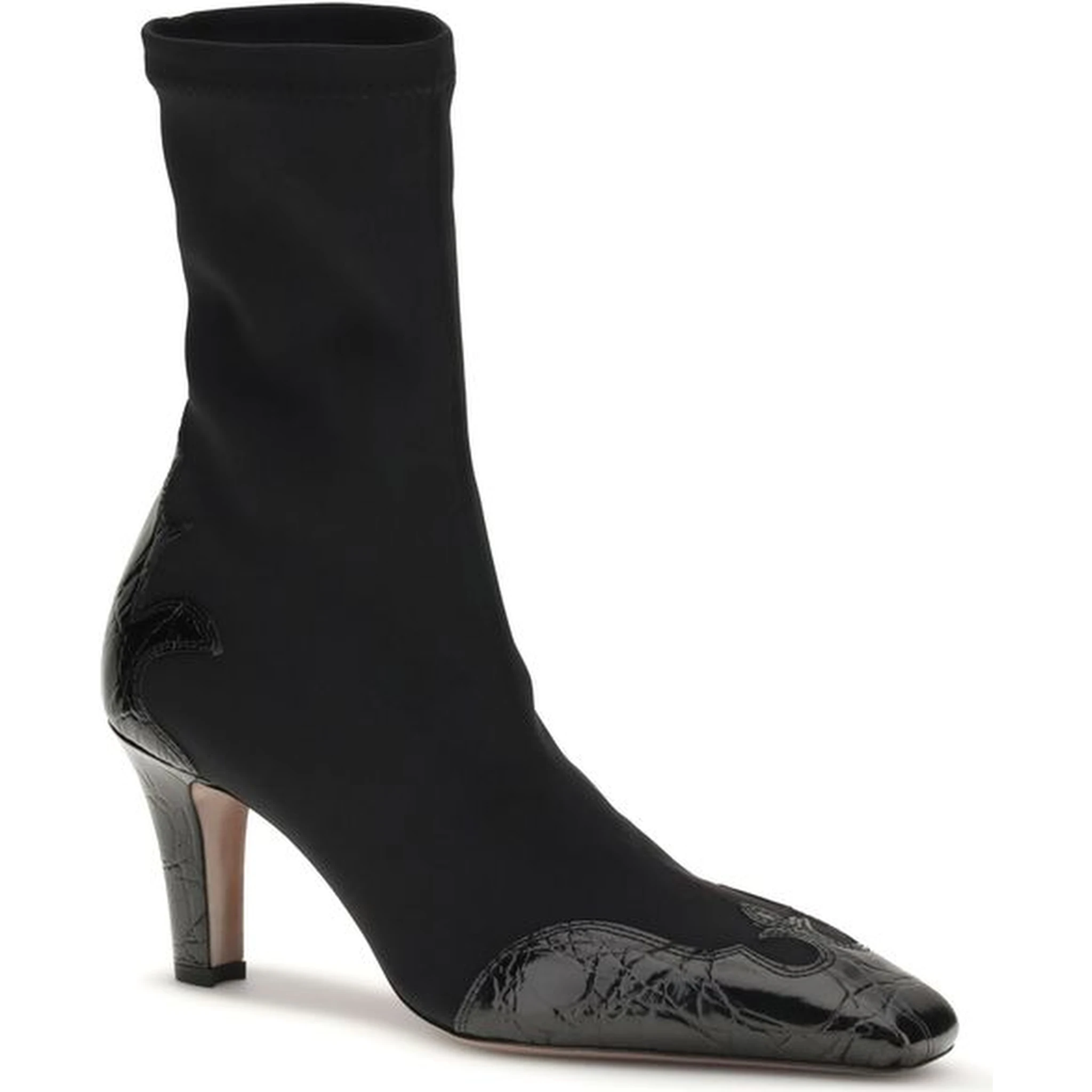 Black Calf Leather Bos Taurus Ankle Boots