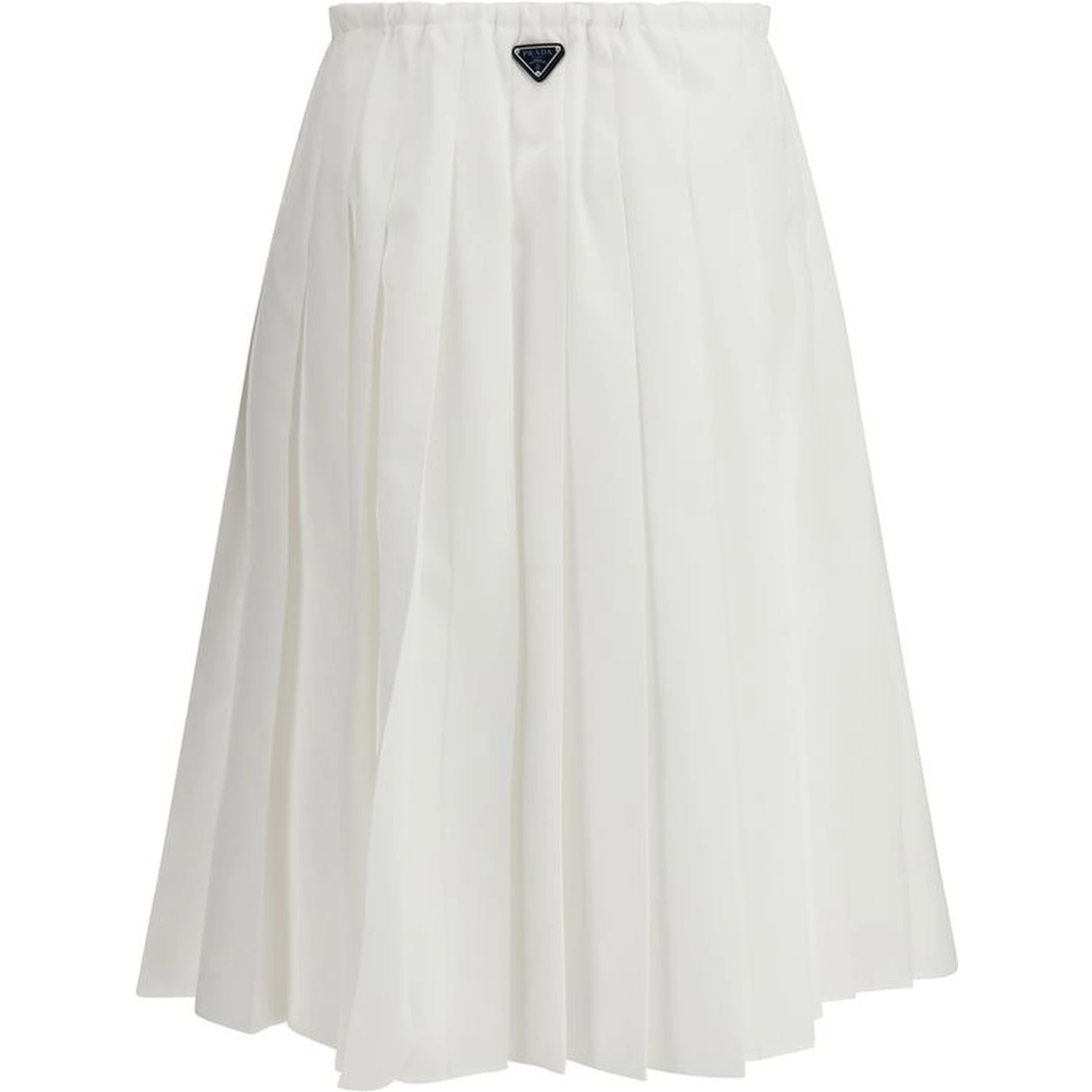 White Cotton Long Skirt