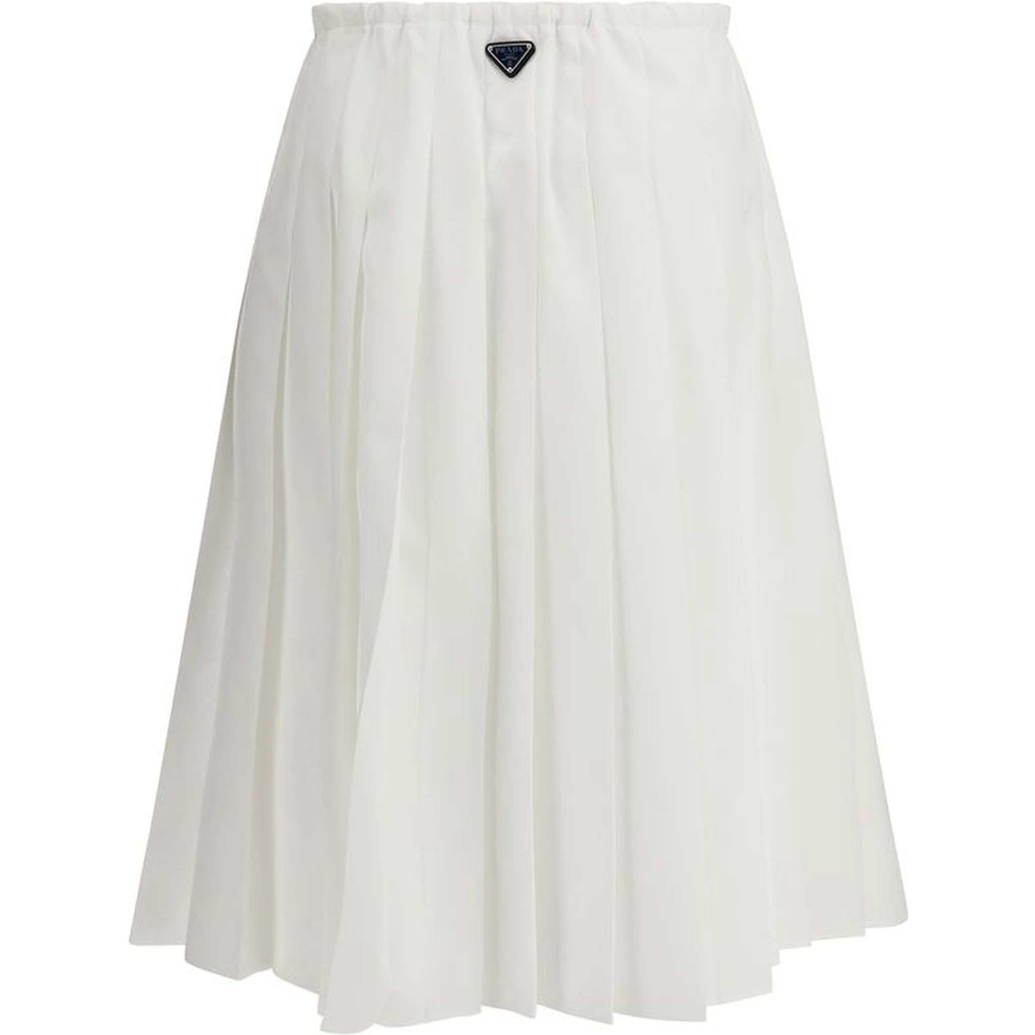 White Cotton Long Skirt