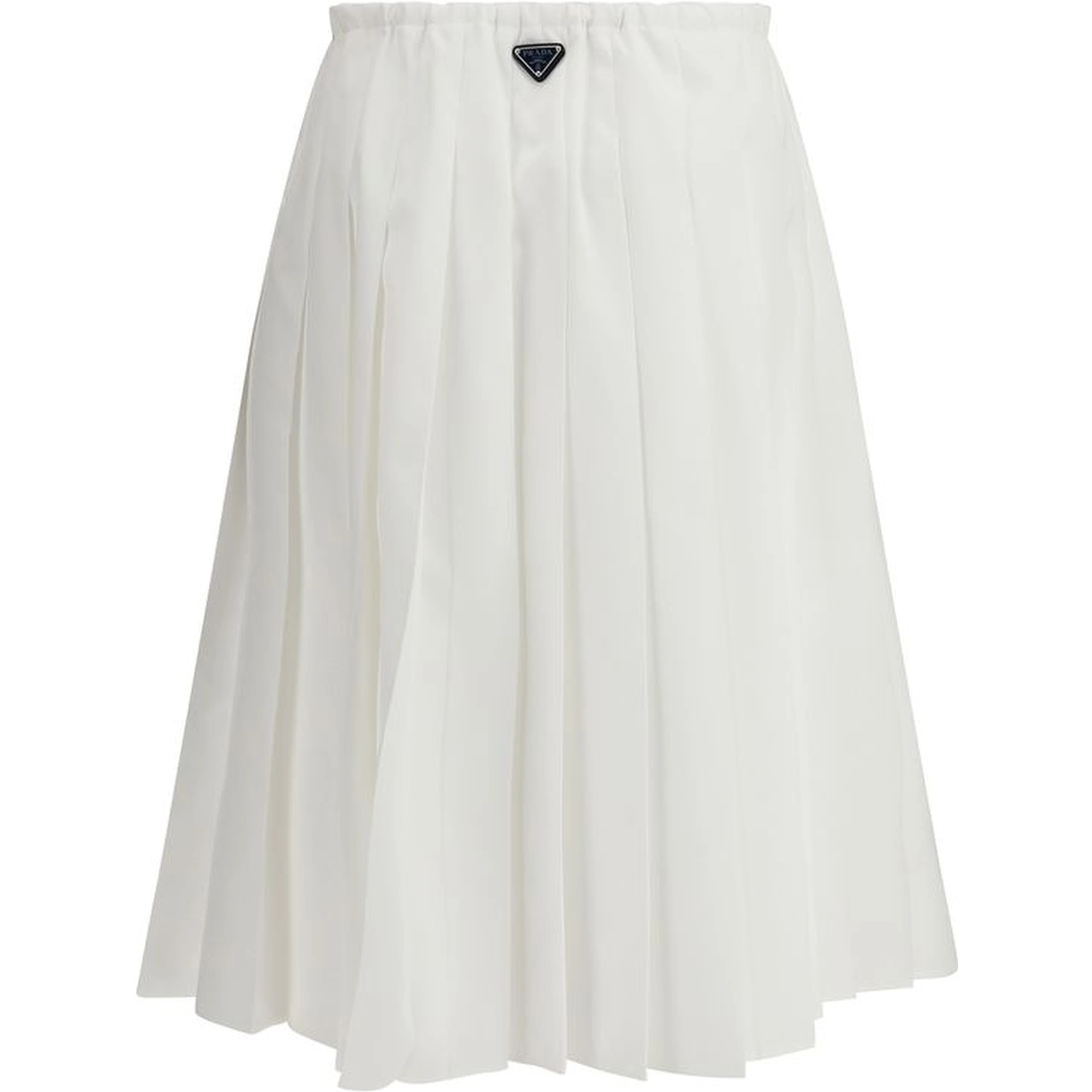 White Cotton Long Skirt