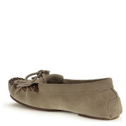 Gray Calf Leather Bos Taurus Moccassin