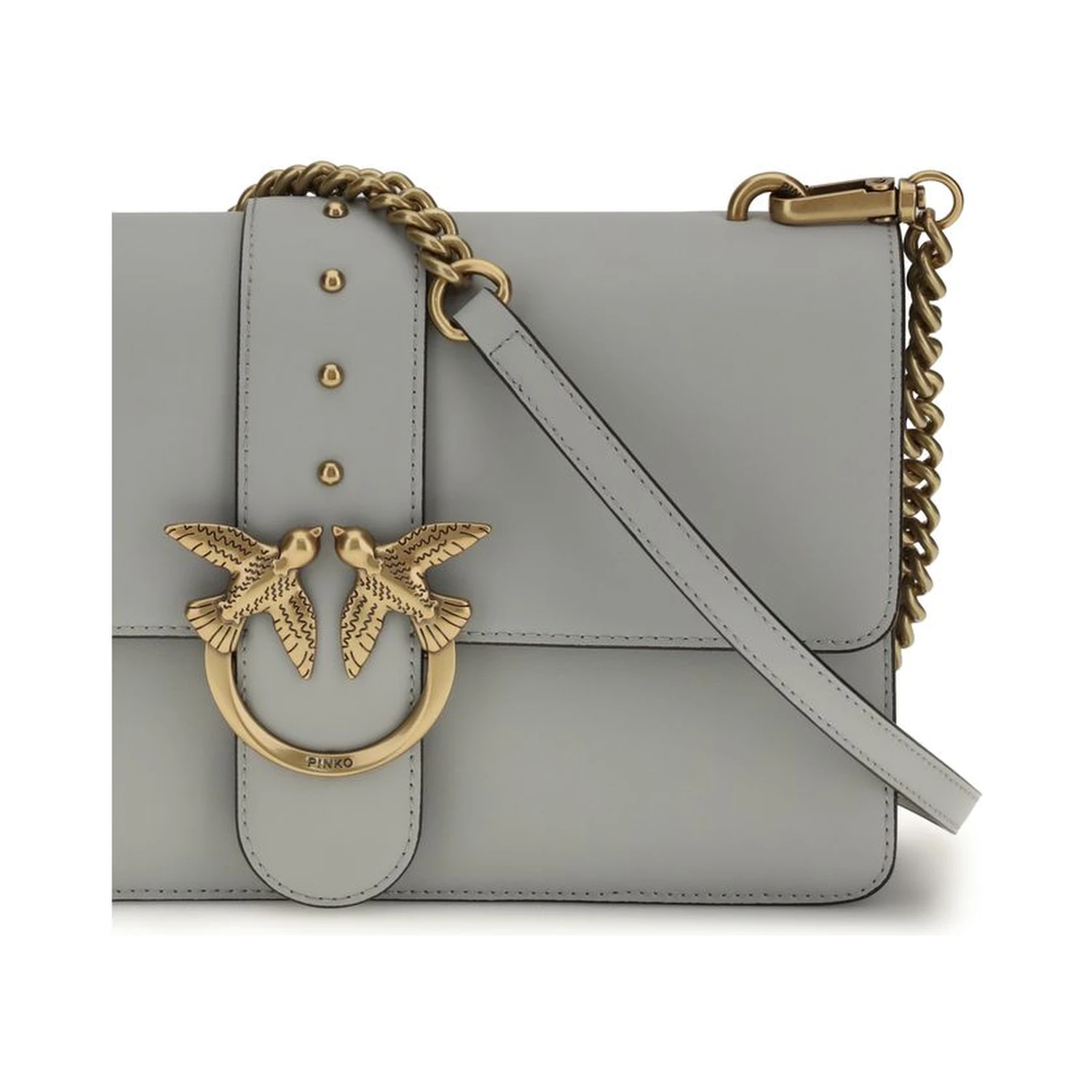 Gray Calf Leather Bos Taurus Shoulder Bag