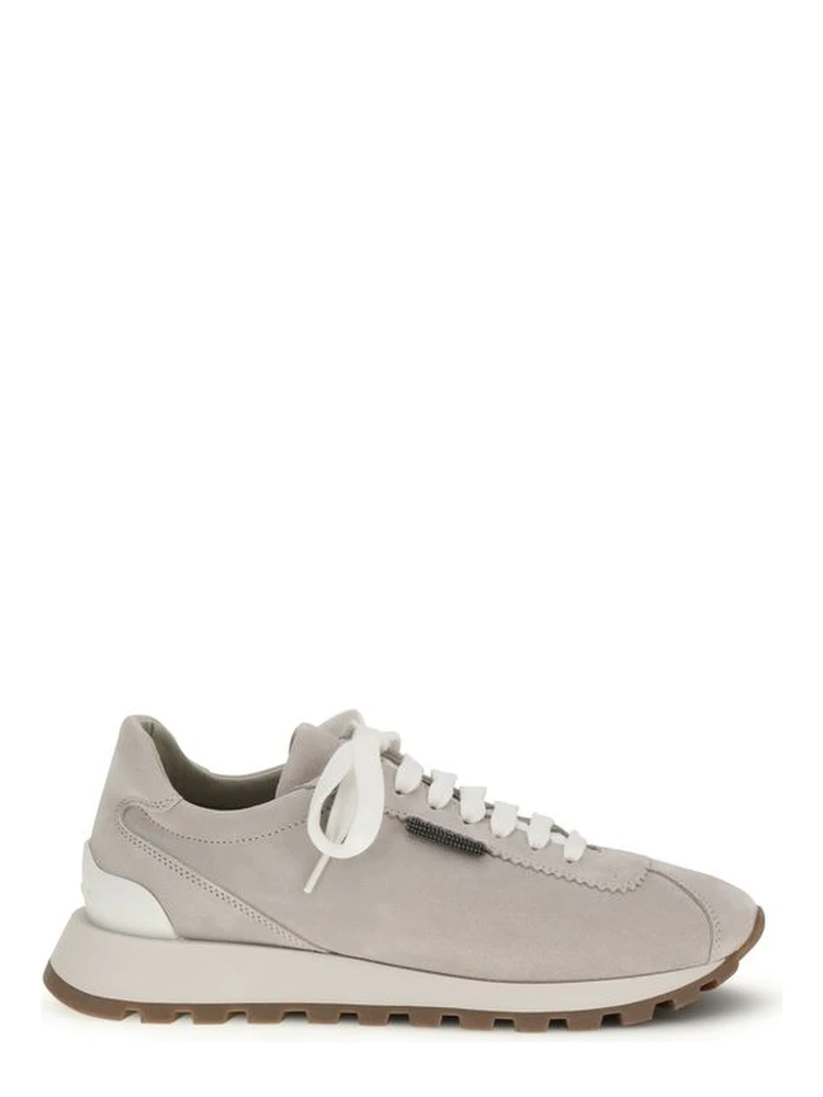 Gray Rubber Platform Sneakers