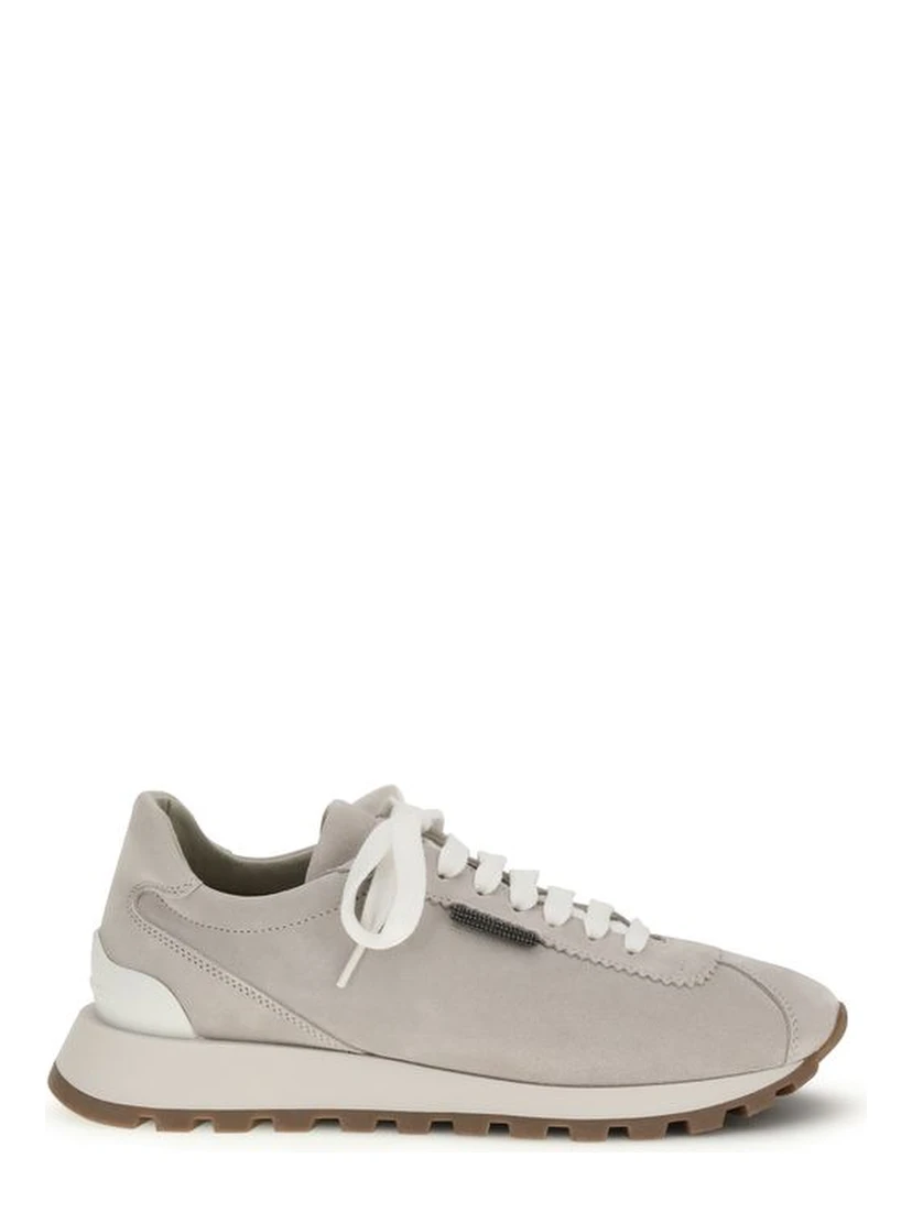 Gray Rubber Platform Sneakers
