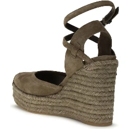Beige Calf Leather Bos Taurus Espadrilles