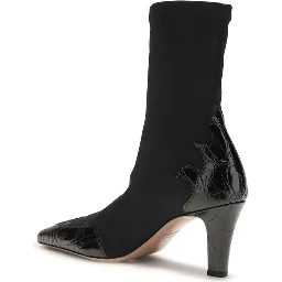 Black Calf Leather Bos Taurus Ankle Boots