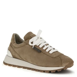 Beige Rubber Platform Sneakers