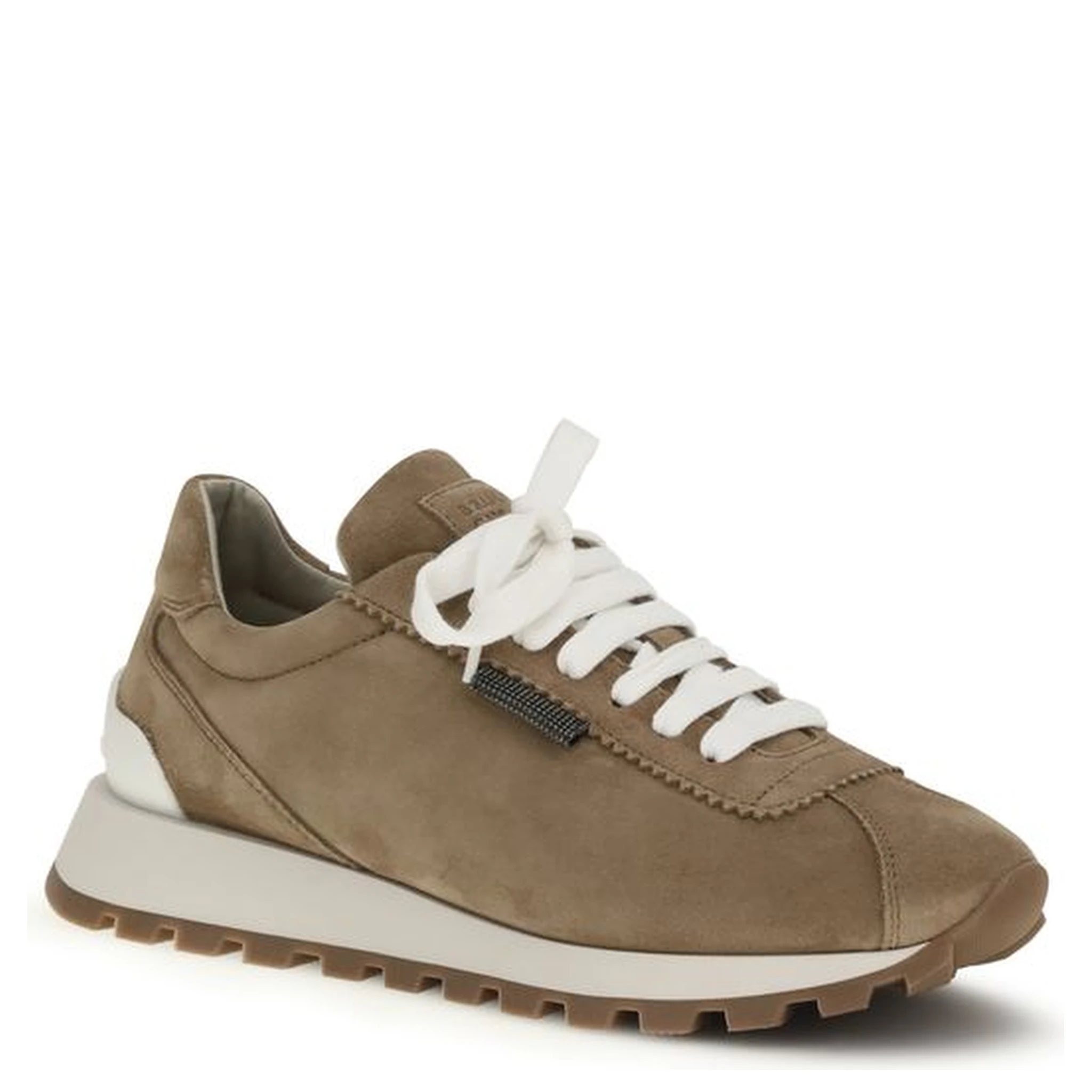 Beige Rubber Platform Sneakers