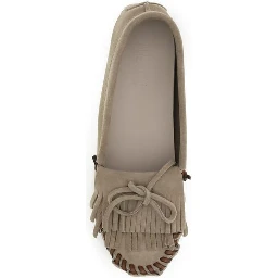 Gray Calf Leather Bos Taurus Moccassin