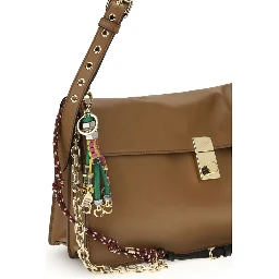 حقيبة كتف بوس توروس من جلد العجل البيج