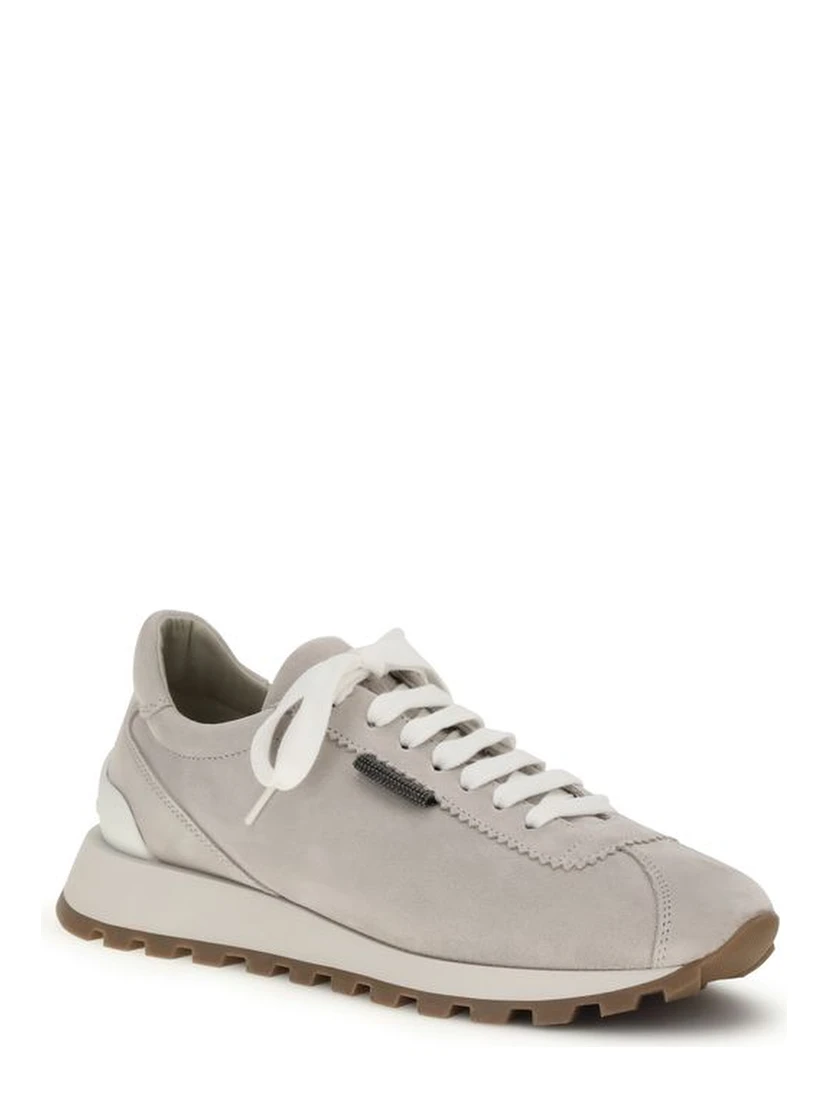 Gray Rubber Platform Sneakers