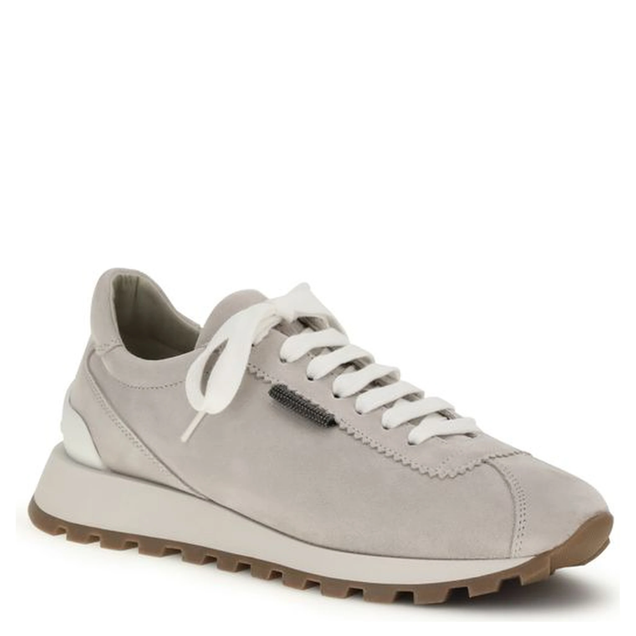 Gray Rubber Platform Sneakers