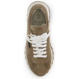 Beige Rubber Platform Sneakers