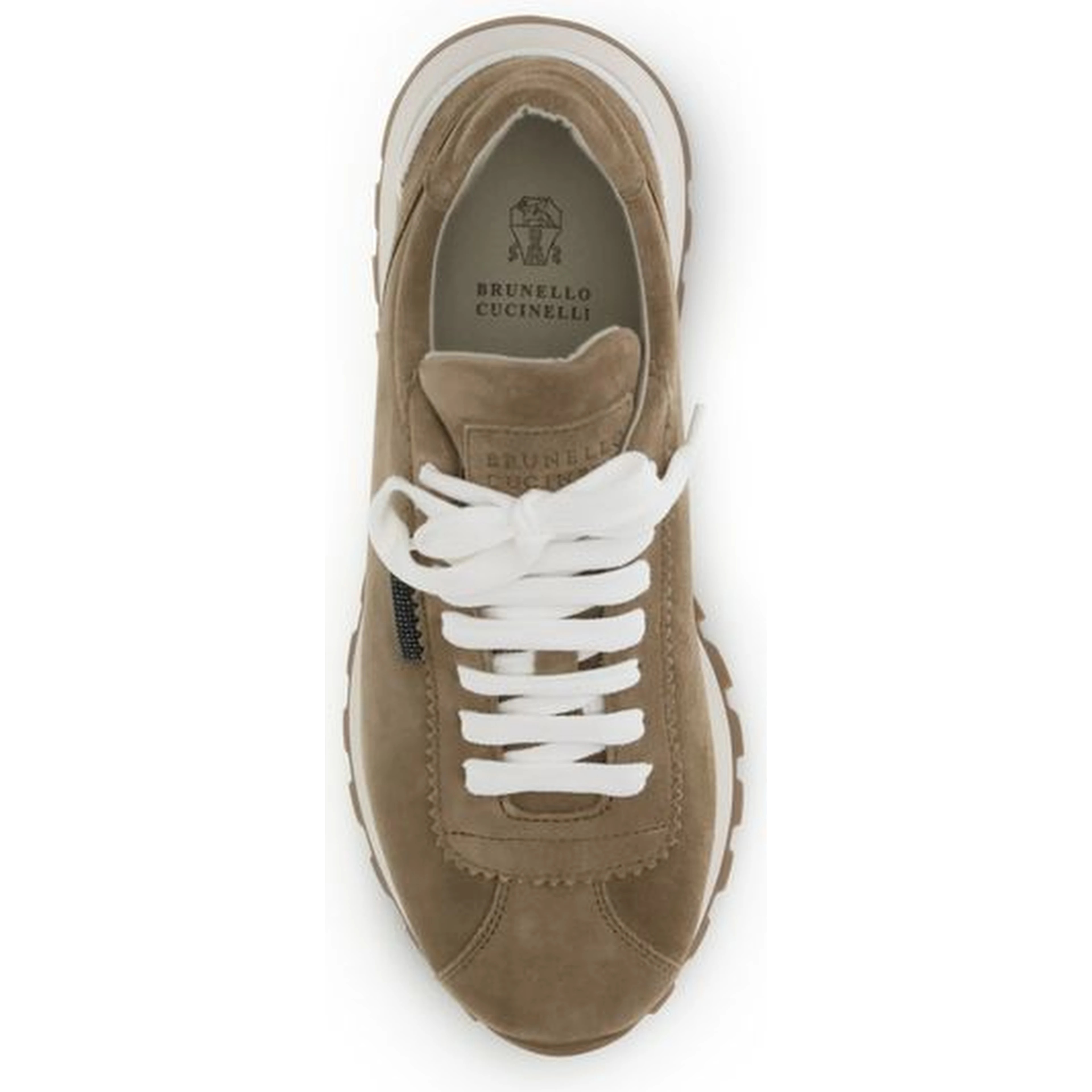 Beige Rubber Platform Sneakers