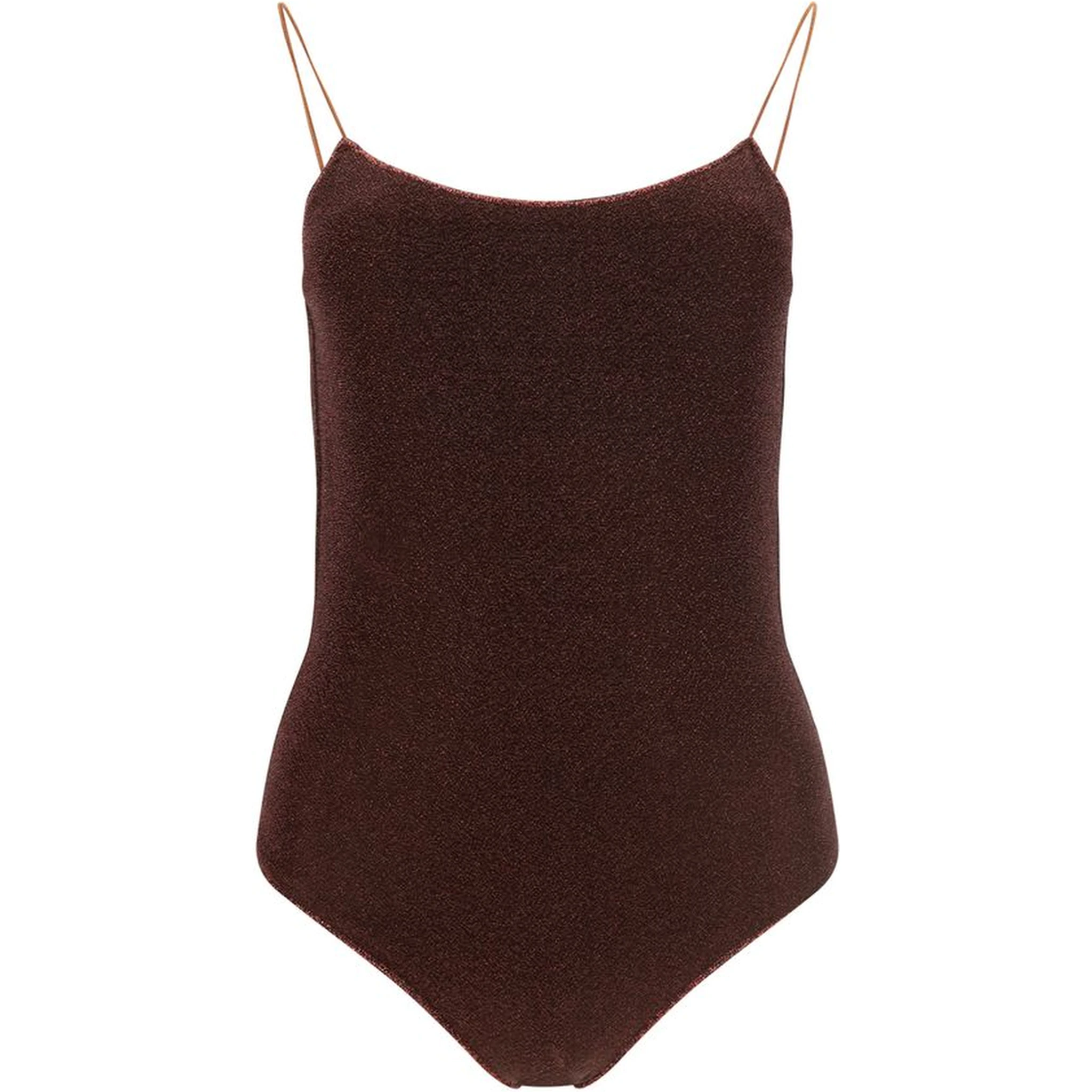 Brown Metal One-Piece Swimsuit