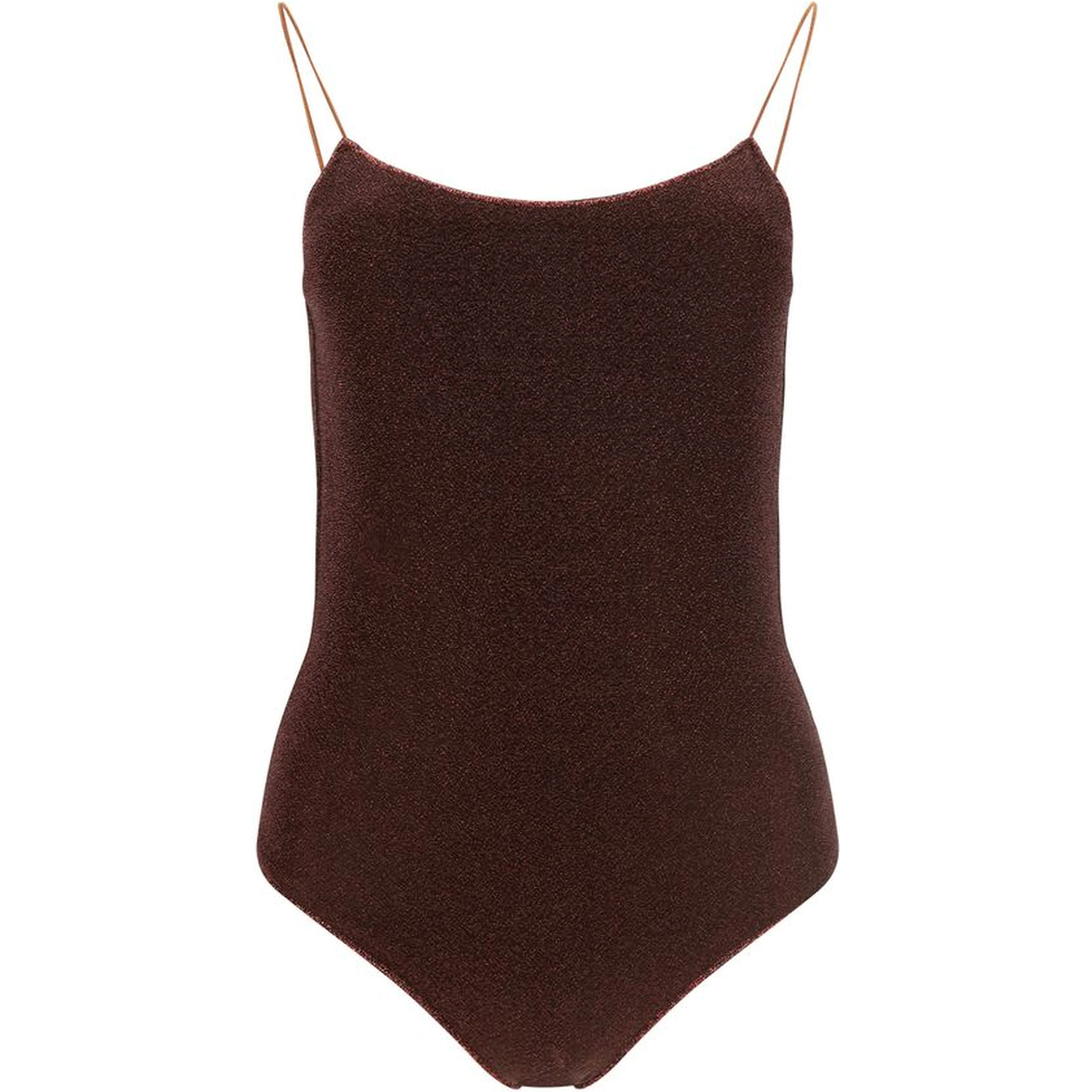 Brown Metal One-Piece Swimsuit