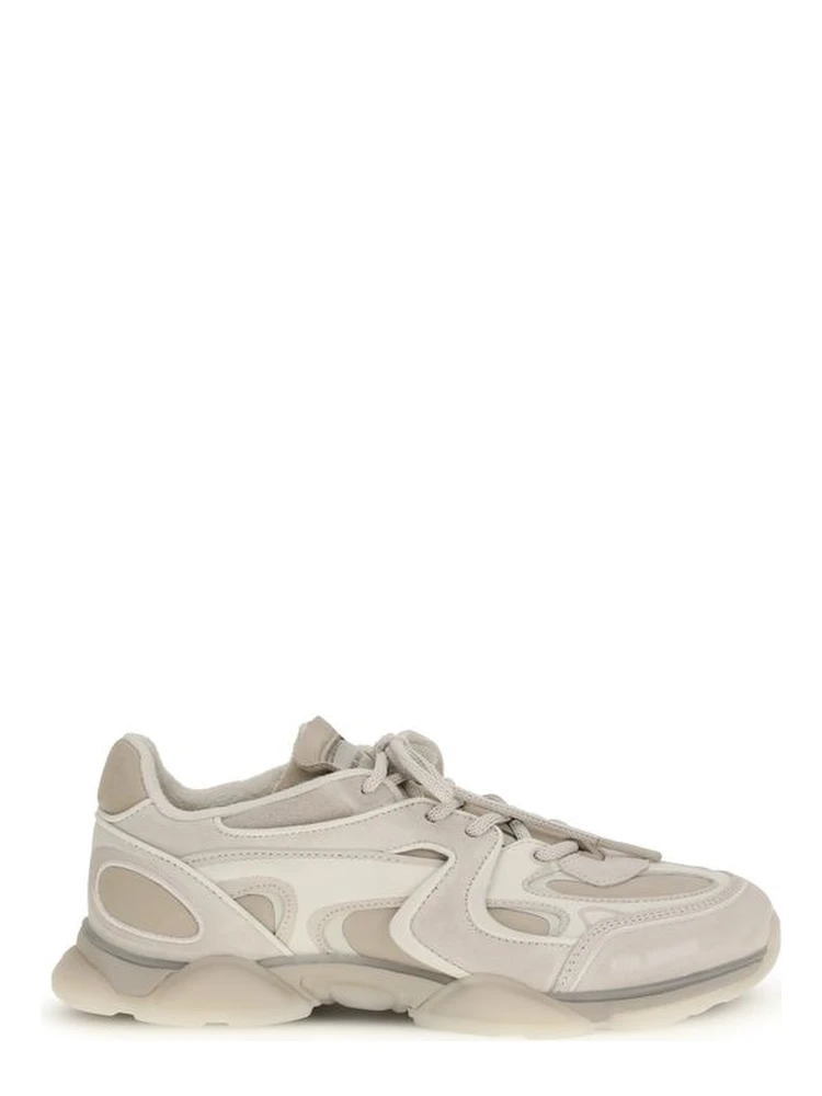 White Calf Leather Bos Taurus Chunky Sneakers