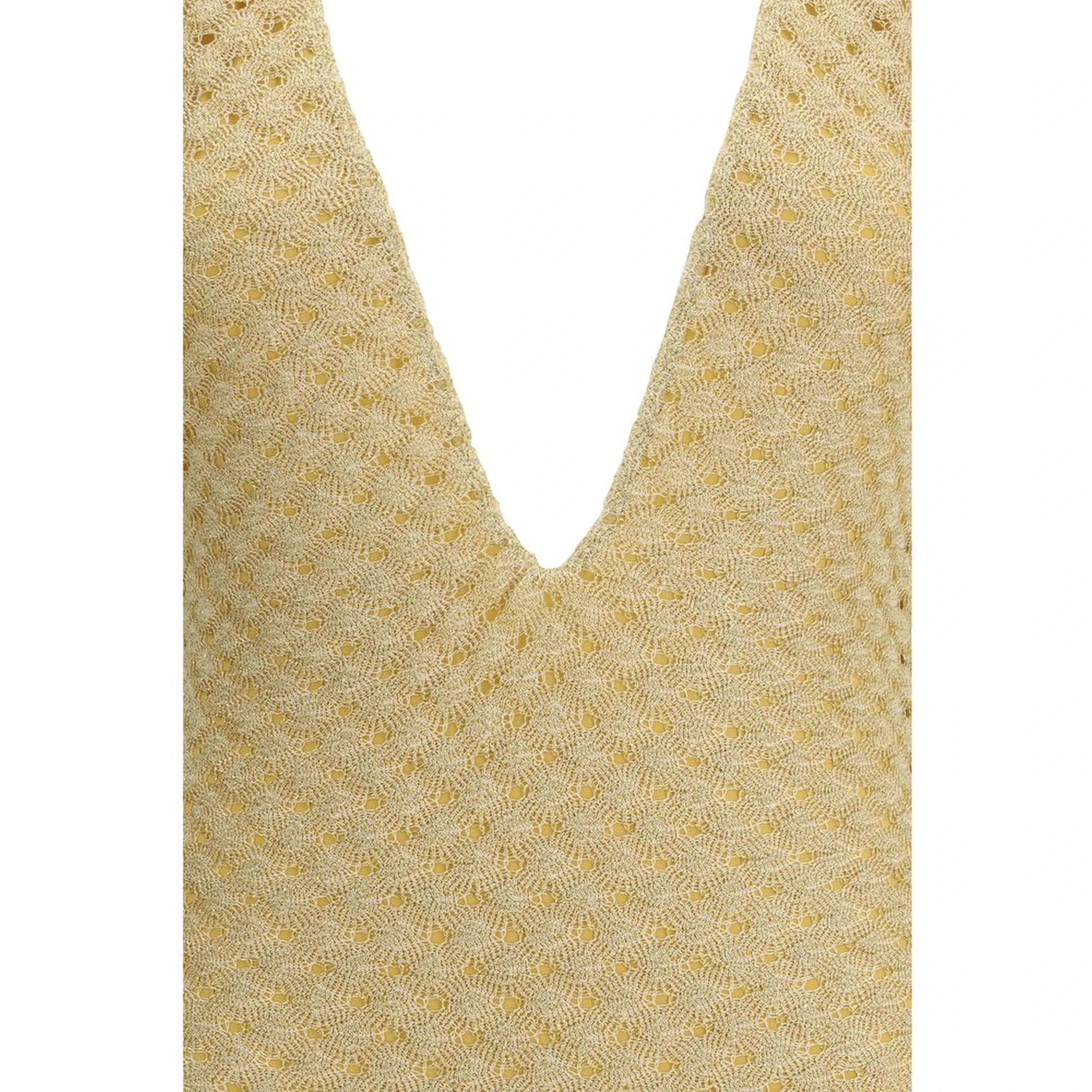 Gold Other Fibres One-Piece Swimsuit