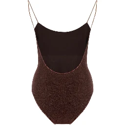Brown Metal One-Piece Swimsuit