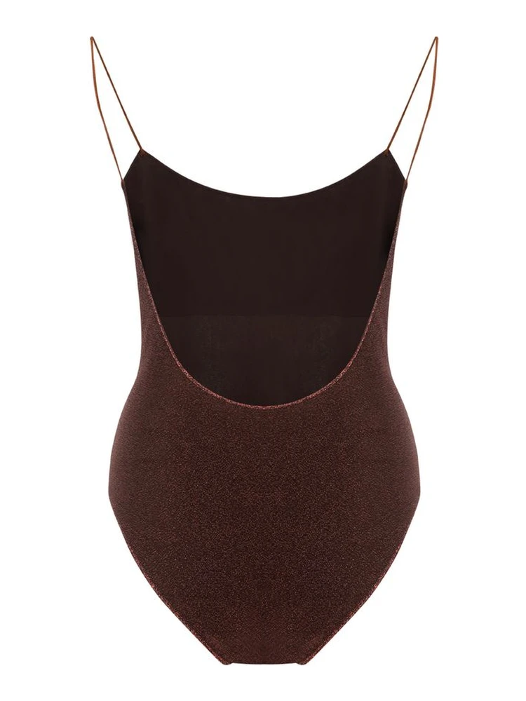 Brown Metal One-Piece Swimsuit alternative