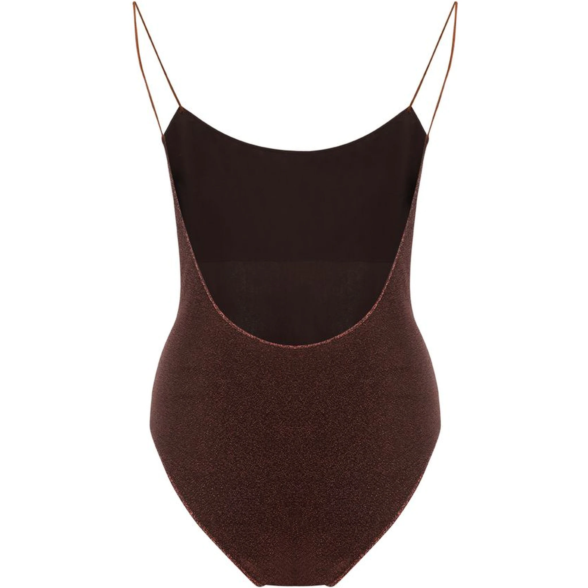 Brown Metal One-Piece Swimsuit
