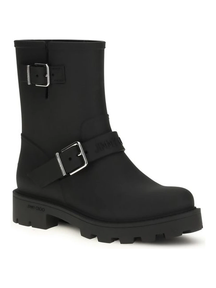 Black Polyurethane Rain Boots