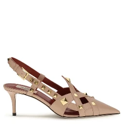 Multicolor Goatskin Mid Heel Pumps