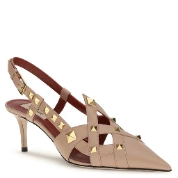 Multicolor Goatskin Mid Heel Pumps