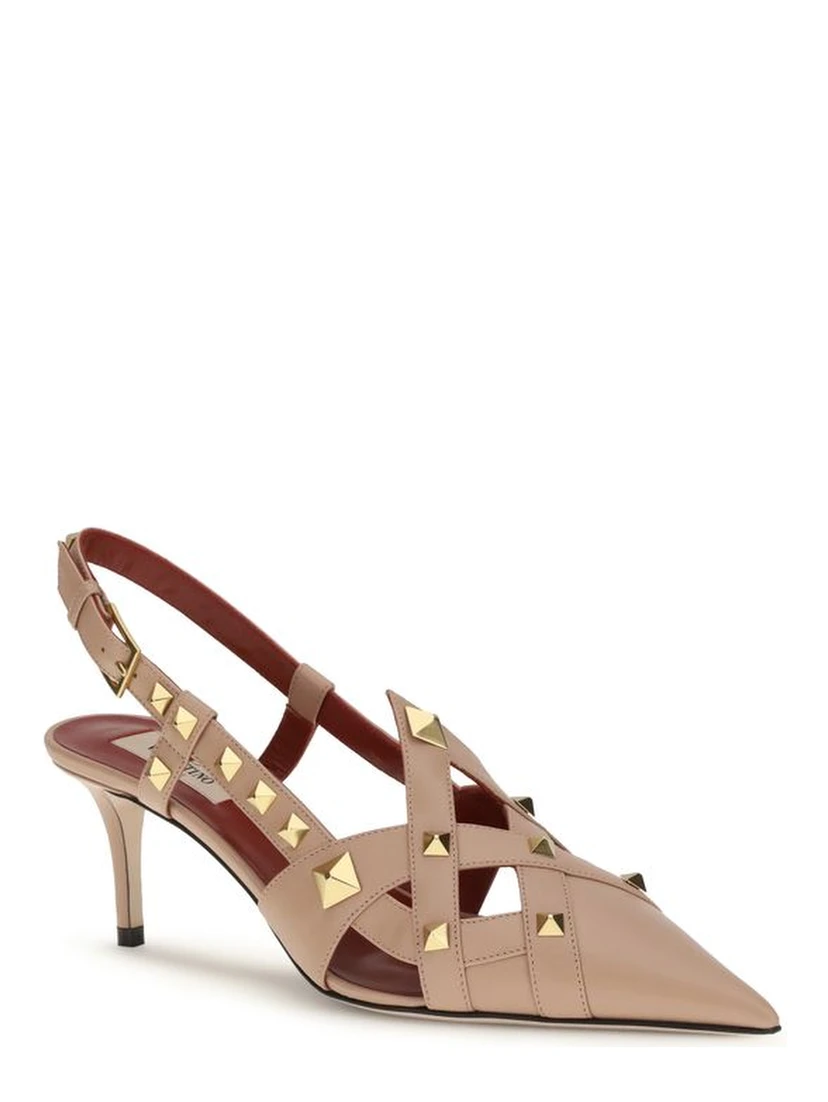 Multicolor Goatskin Mid Heel Pumps