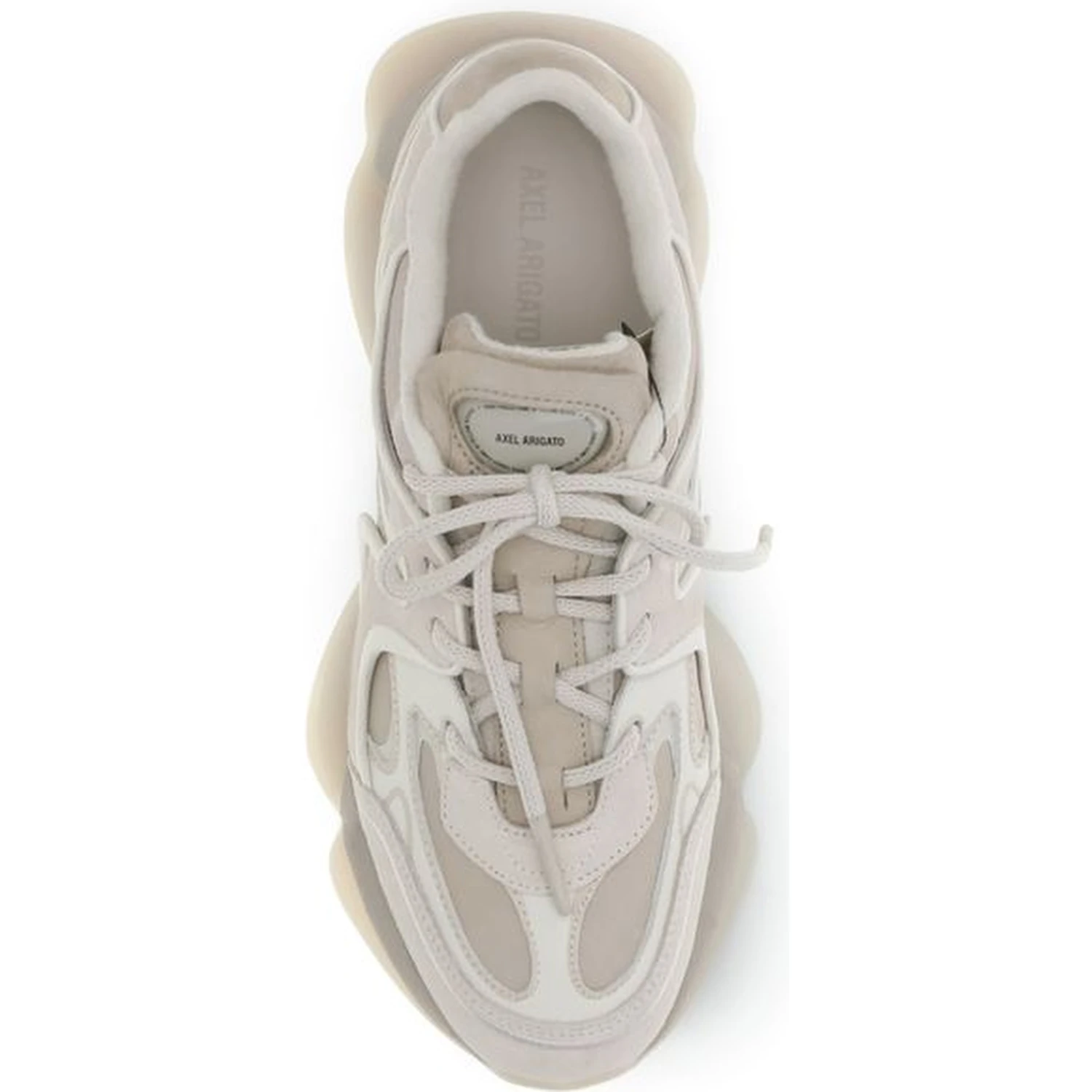 White Calf Leather Bos Taurus Chunky Sneakers