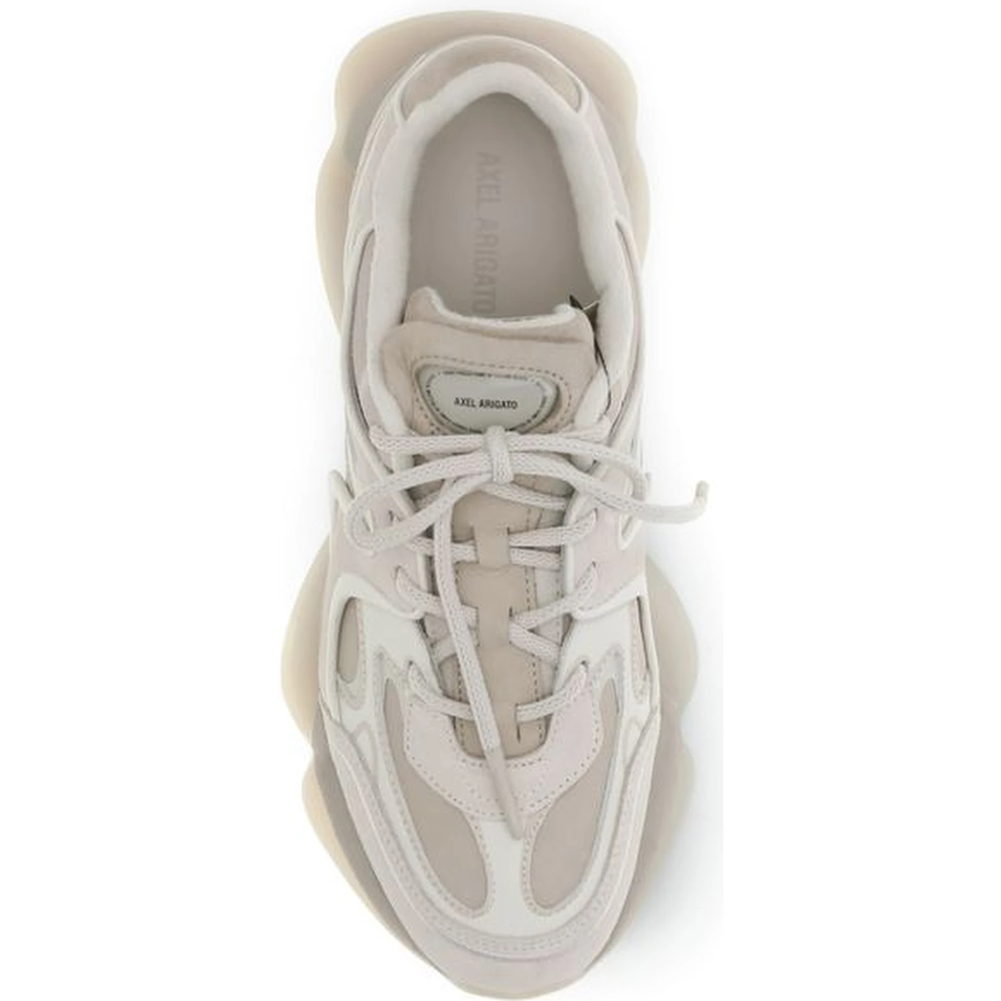 White Calf Leather Bos Taurus Chunky Sneakers