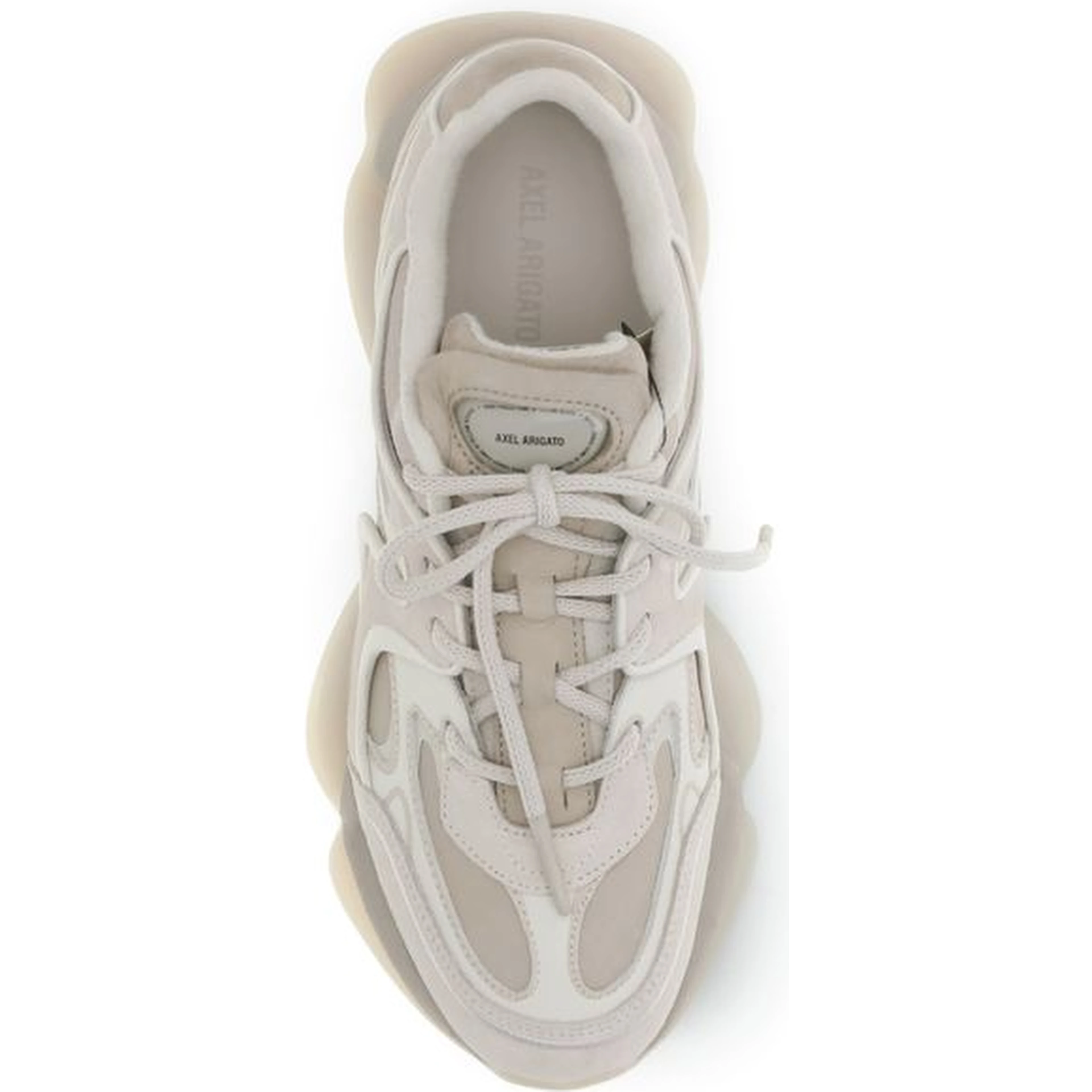 White Calf Leather Bos Taurus Chunky Sneakers