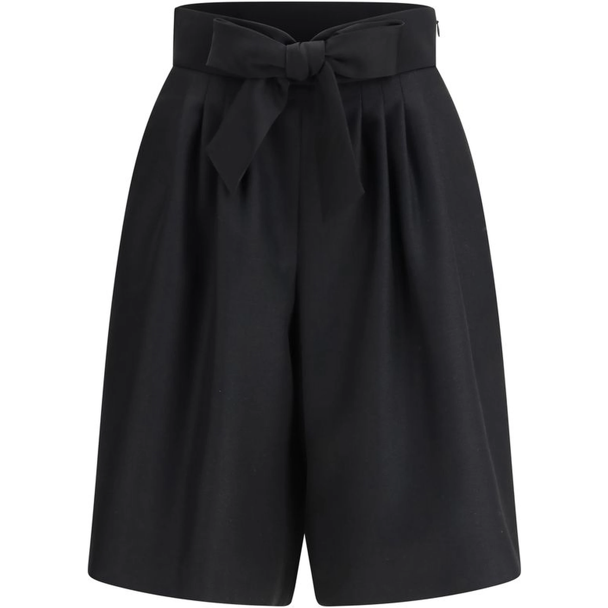 Black Wool Bermuda Shorts