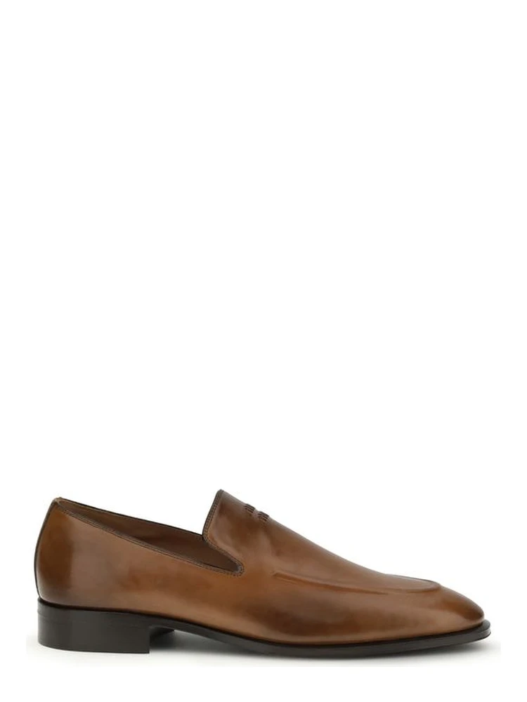 Brown Calf Leather Bos Taurus Slip-On Loafers