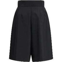 Black Wool Bermuda Shorts